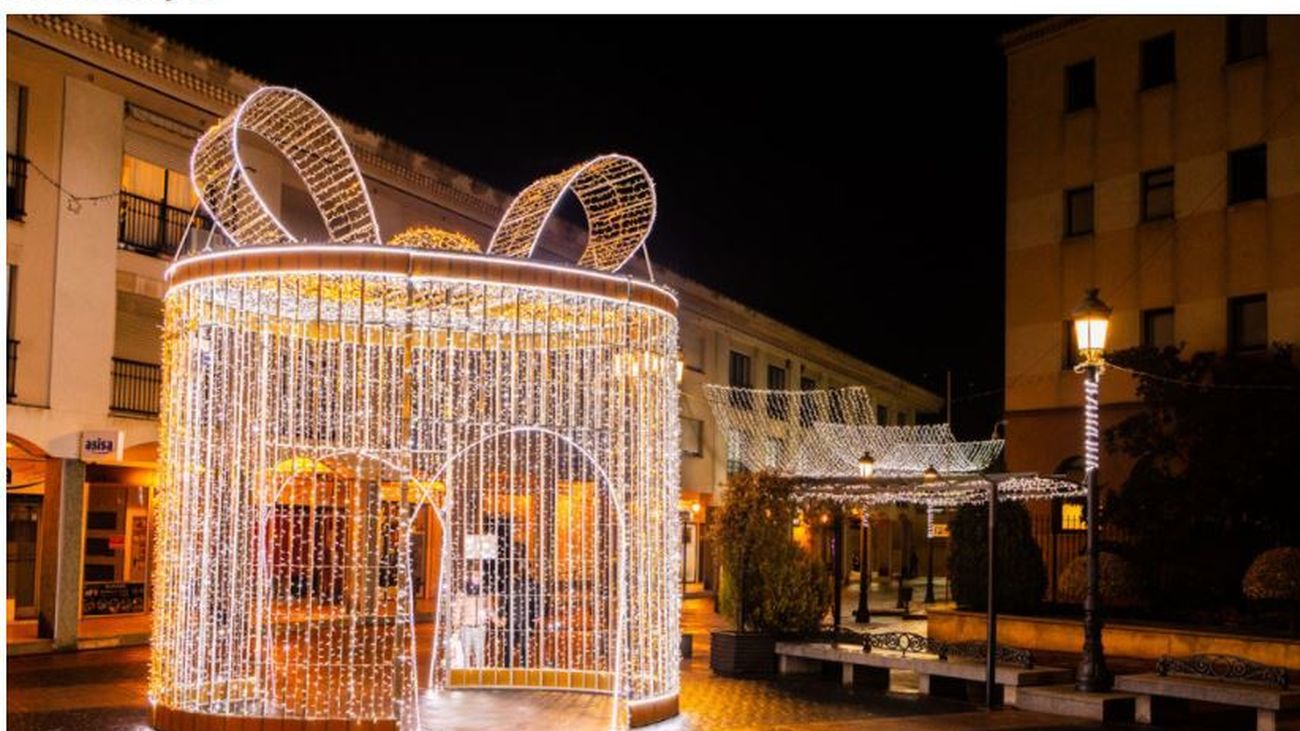 Una calle de Pozuelo en Navidad
