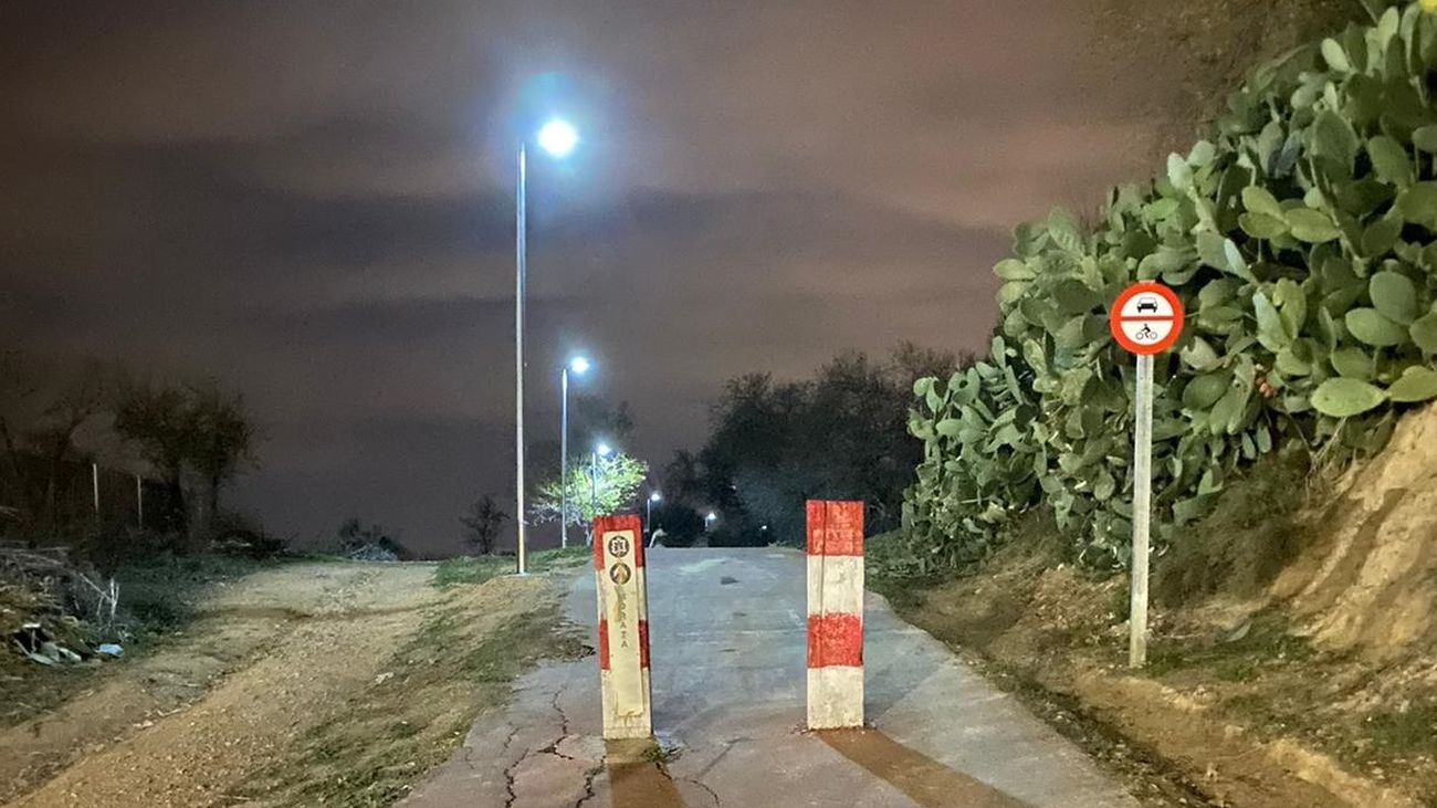El acceso al helipuerto de Morata de Tajuña ya cuenta con la nueva iluminación