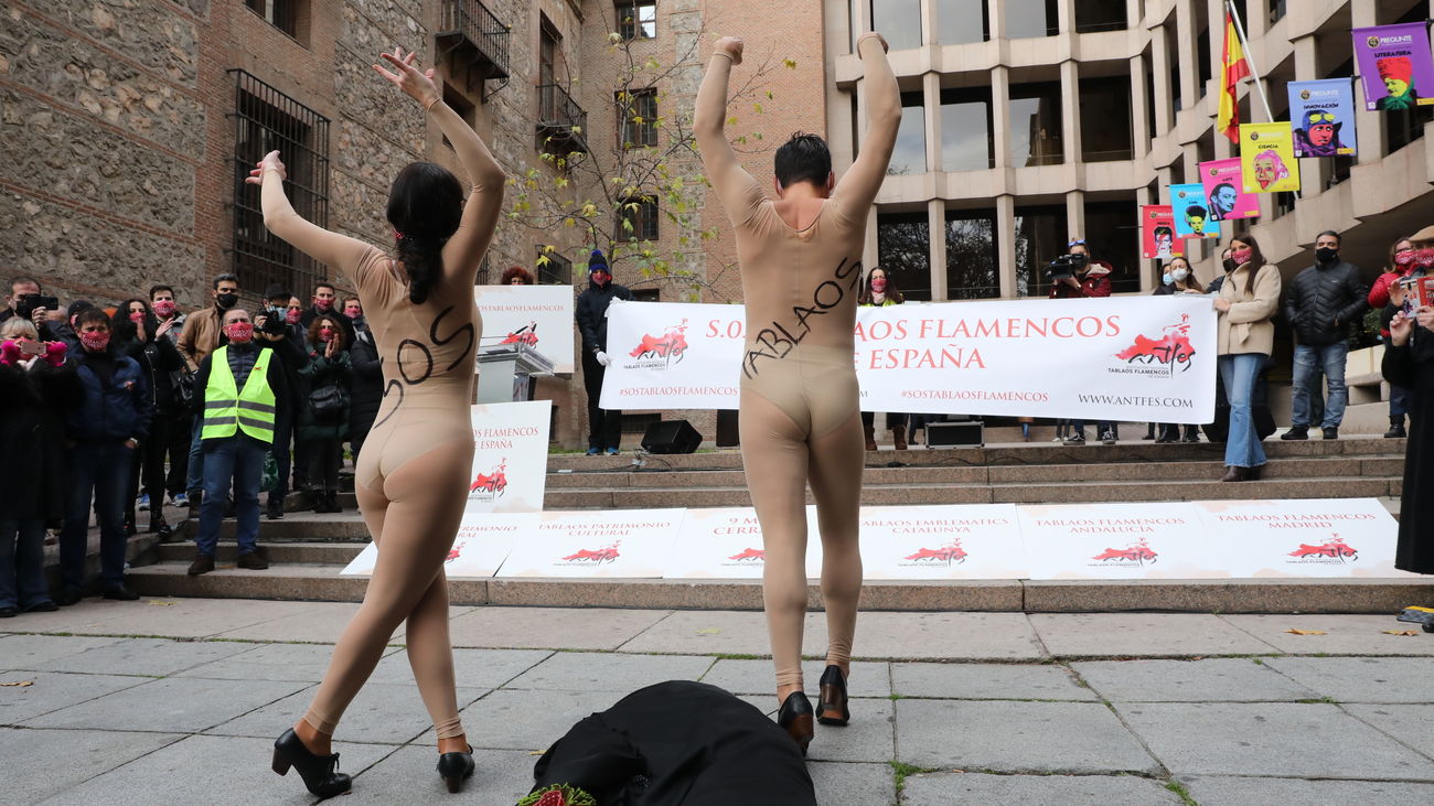 Los tablaos flamencos protestan ante el Ministerio de Cultura por su "situación límite" durante la pandemia