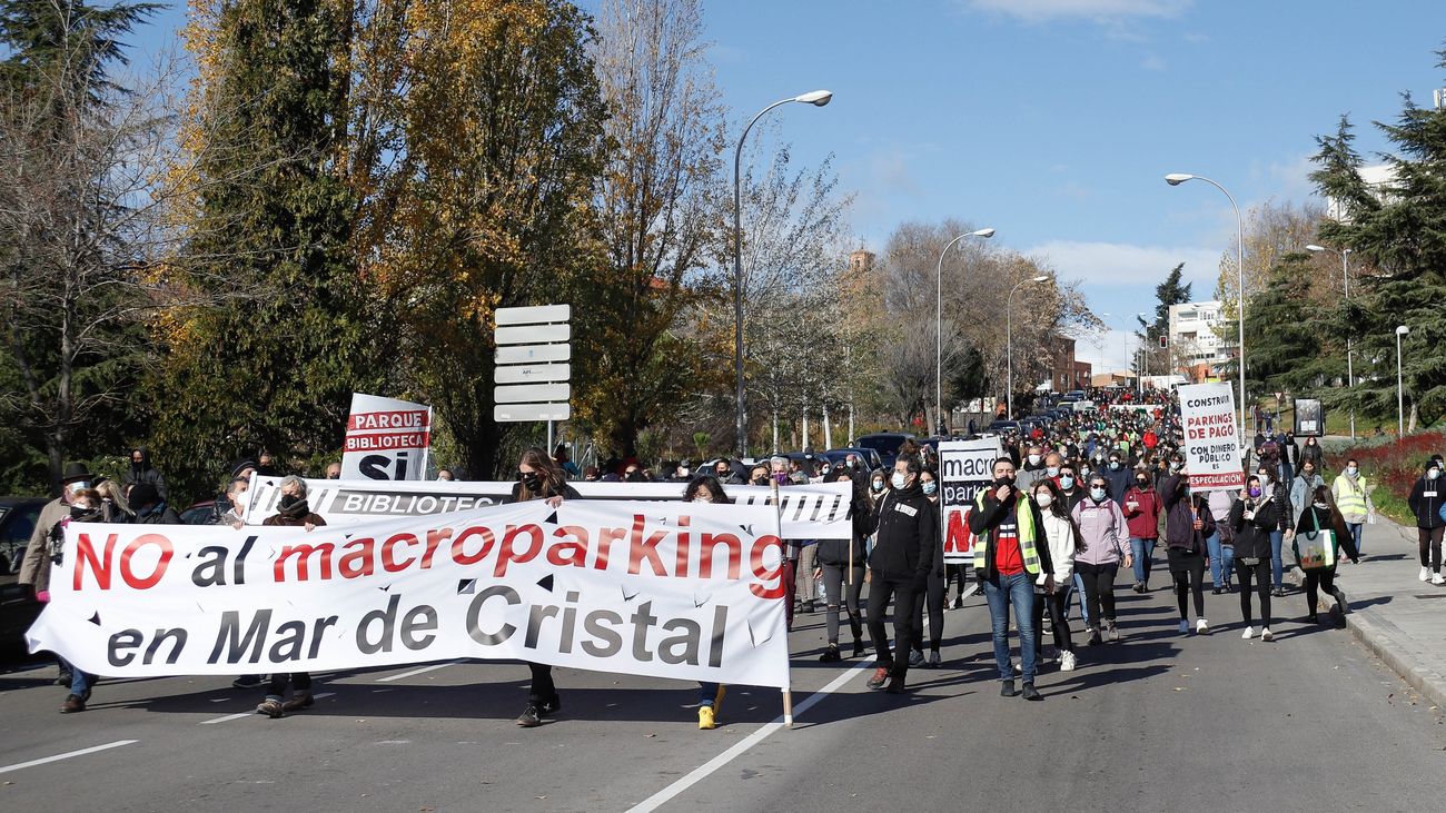Manifestación contra el aparcamiento en Mar de Cristal, Hortaleza