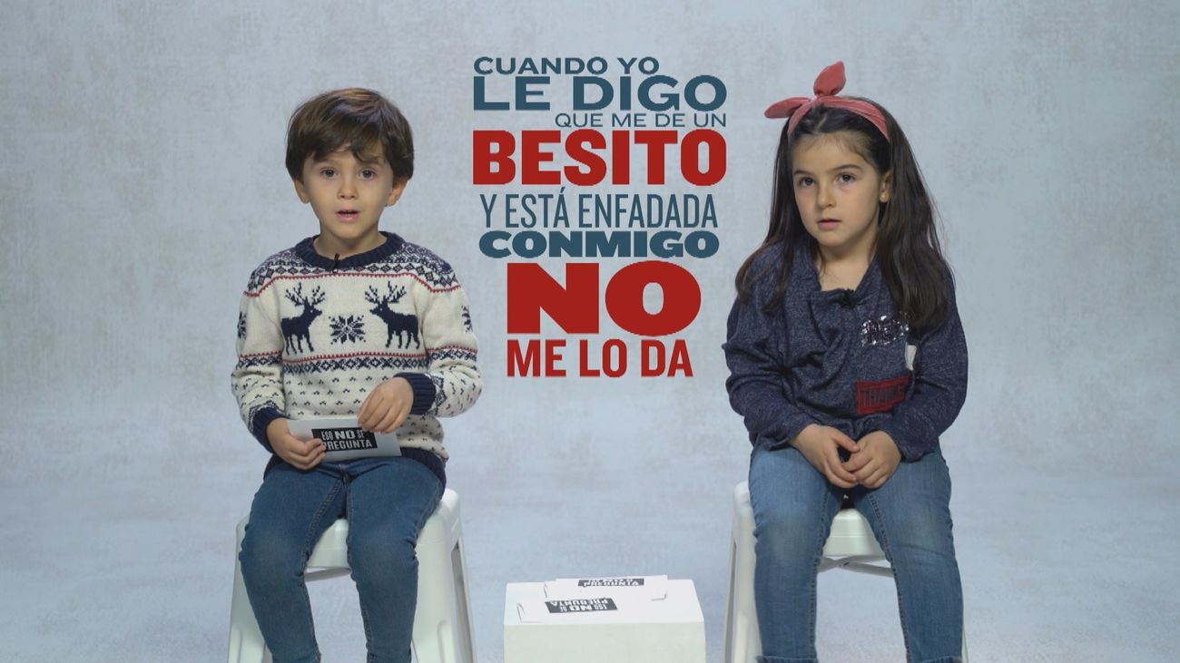 "Cuando le digo a mamá que me de un besito y está enfadada conmigo, a veces, no me lo da"