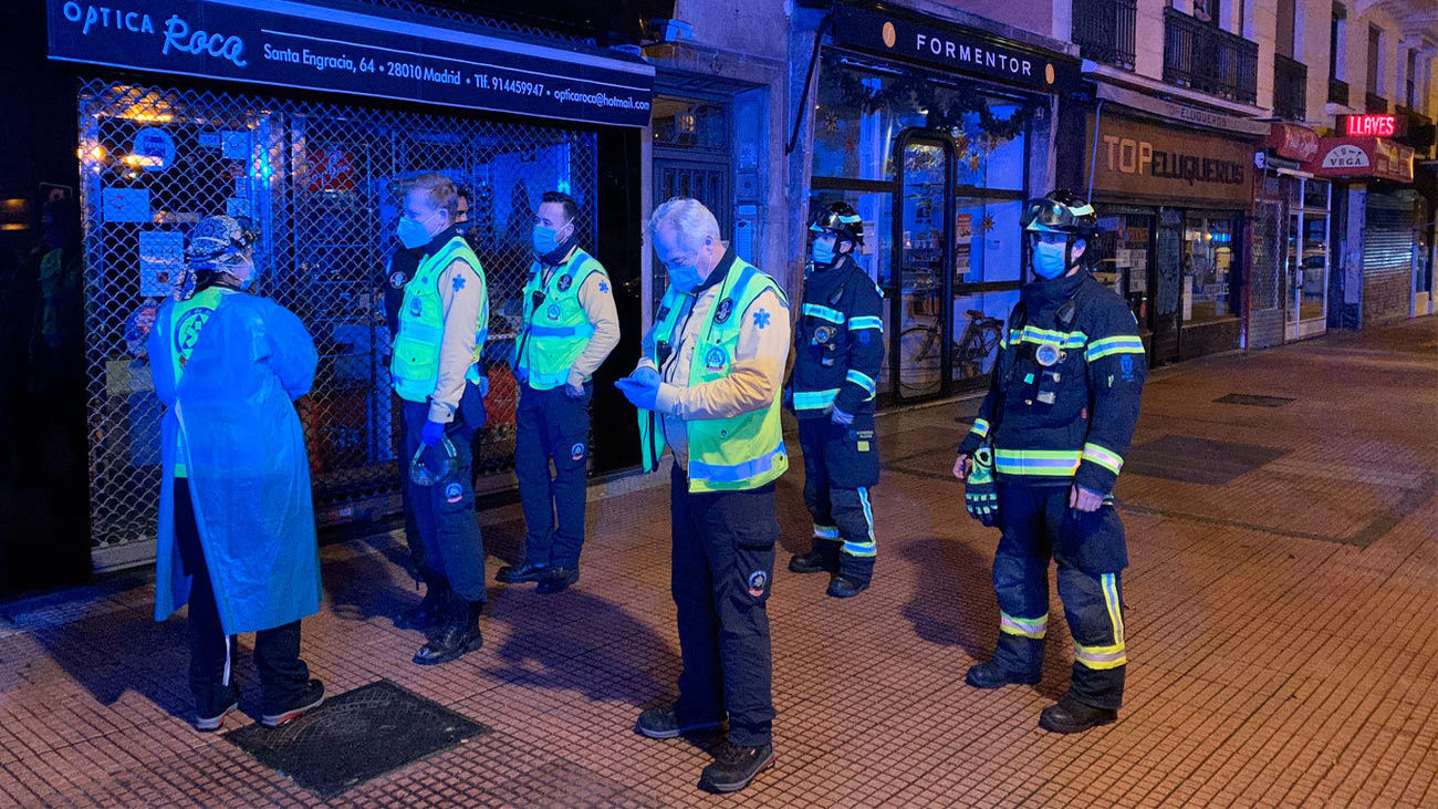 Servicios de emergencias, en el lugar del suceso