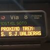Indicador del tiempo que queda para el próximo tren de la línea C-5