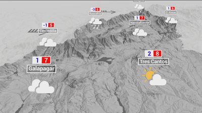Alerta por riesgo de viento fuerte de hasta 90 km/h y nevadas en la sierra de Madrid