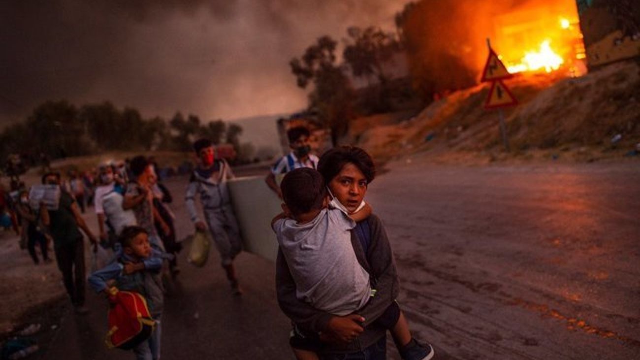 'Las llamas de la miseria', Foto del Año Unicef 2020