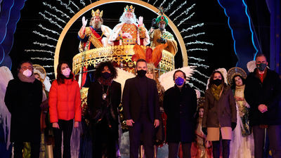 Los Reyes Magos recibidos en el Conde Duque por Jorge Blas y Ara Malikian