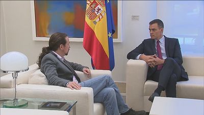 Primera reunión de Sánchez e Iglesias tras conocerse la candidatura de Illa