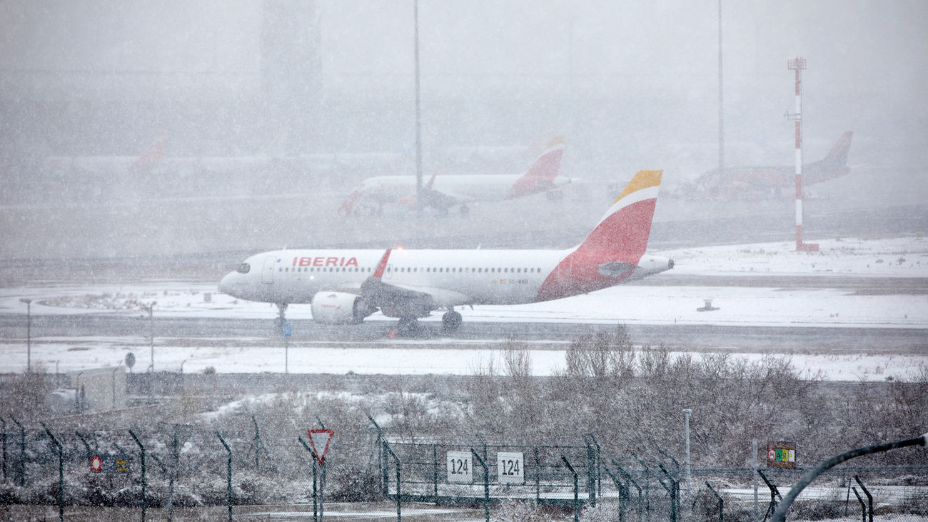 Atrapados en un avión a causa de la nieve