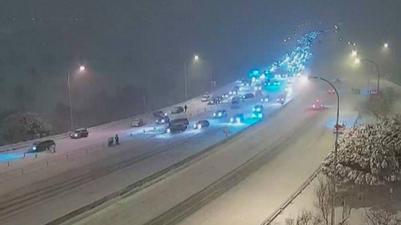 Cortada la M-40 en Las Tablas y los túneles de República Dominicana y Sinesio Delgado por el temporal