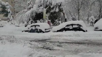 Impresionante nevada en Fuenlabrada