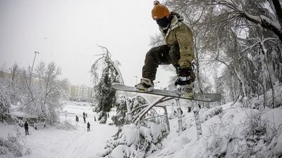 Getafe también se viste de blanco por la nevada de Filomena