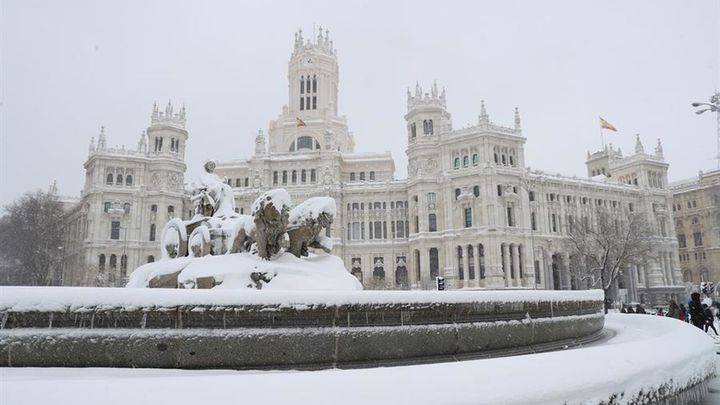 La mayor nevada en la ciudad de Madrid desde 1971