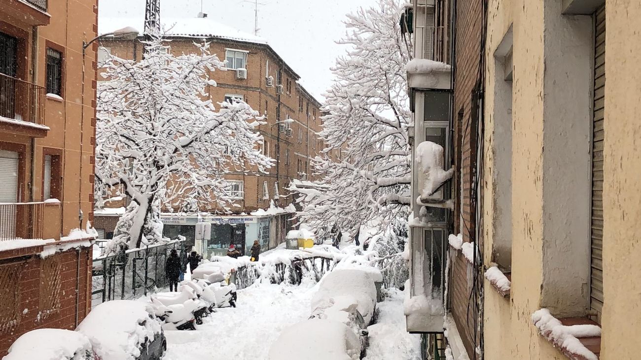 Imagen de la gran nevada en Madrid en la zona de Alto de Extremadura