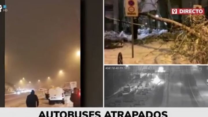 Autobuses atrapados en Ciudad Lineal / Archivo