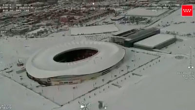 La gran nevada en Madrid, a vista de pájaro