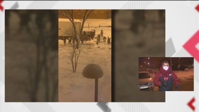 Multitudinario saqueo a  un camión de mercancías atrapado en la  M-30