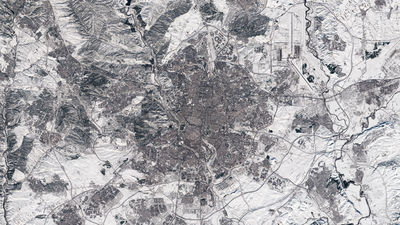 La gran nevada de Madrid, vista desde el espacio