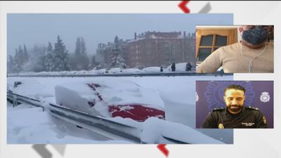 La historia de Daniel y Carlos, un rescate en una M-30 nevada