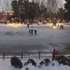 Peligro en Madrid de pasear o jugar en lagos y ríos congelados