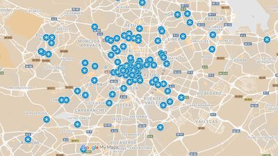 Un año de la nevada Filomena: así se pintó de blanco el mapa de Madrid