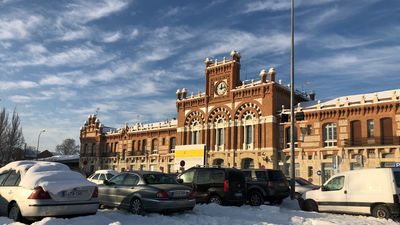 El parking helado de la estación de Cercanías de Aranjuez