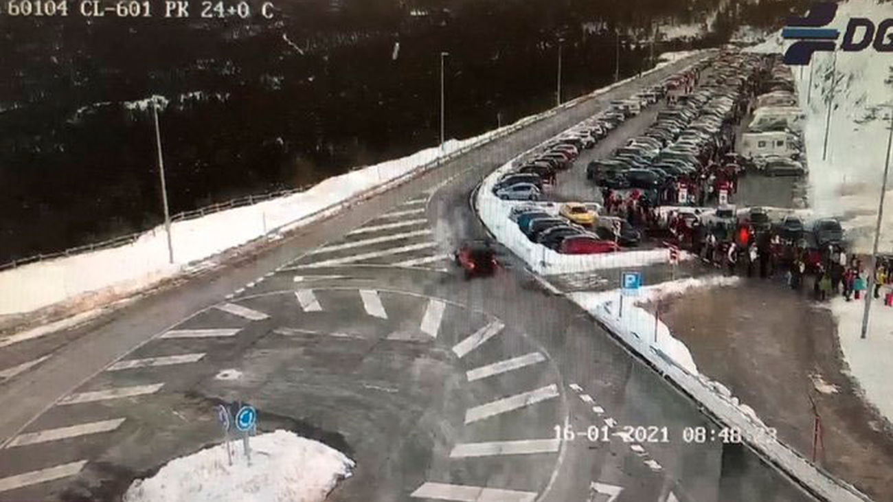 Cerrada al tráfico la M-601 que accede a los puertos de Navacerrada y Cotos