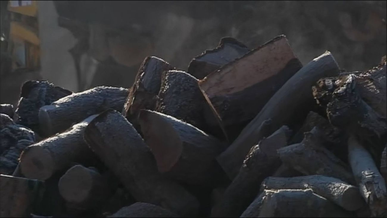 Así se produce el reparto de leña en Villaconejos