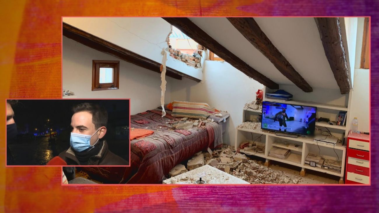 Así ha quedado la habitación de César tras la explosión en Madrid