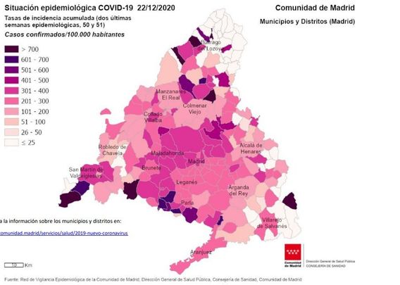 Situación del coronavirus en Madrid el 22 de diciembre de 2020 / COMUNIDAD DE MADRID