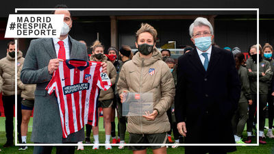 Aguado felicita a las jugadoras del Atleti por la Supercopa