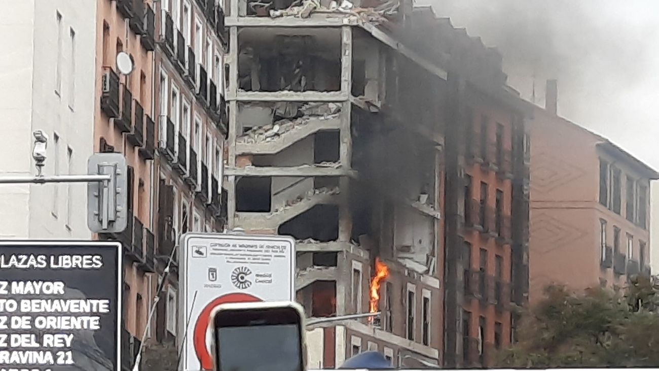 Estado del edificio de la calle Toledo tras la explosión