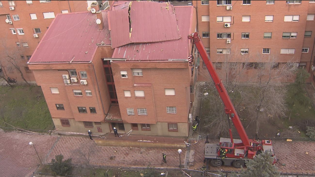 'Hortensia' golpea Madrid con fuertes vientos que provocan la caída de árboles y tejados
