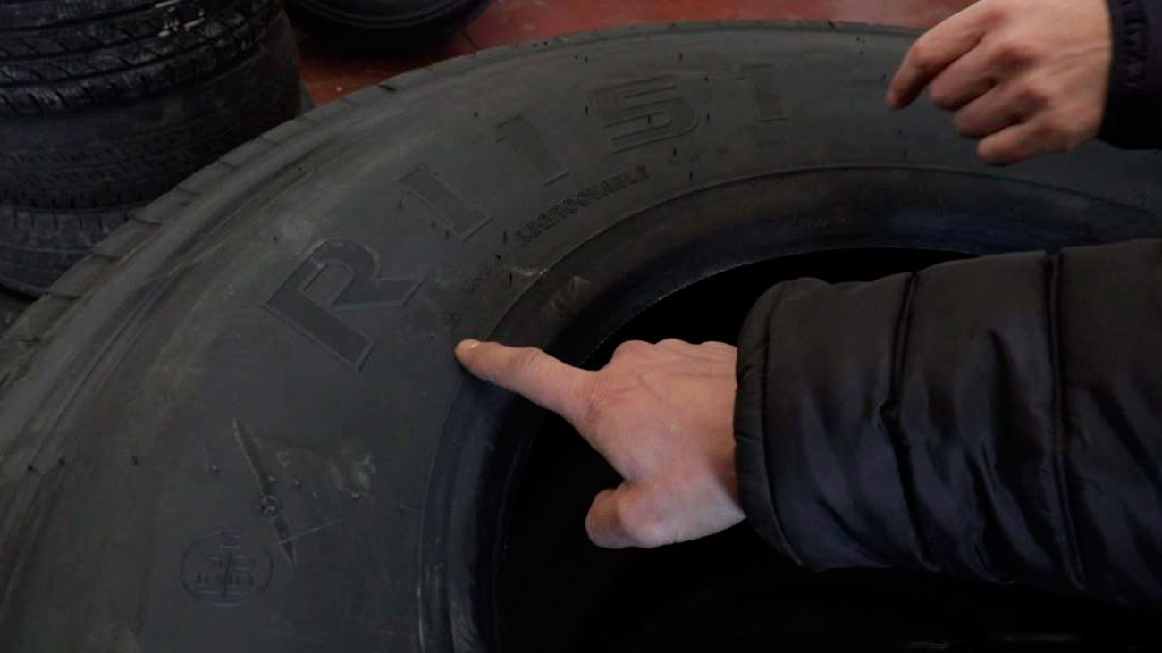 Así son los neumáticos de los camiones