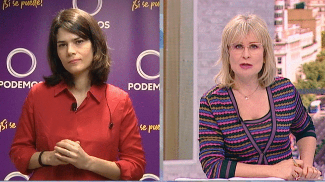 La portavoz de Unidas Podemos, Isa Serra entrevistada en 120 Minutos