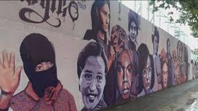 La nobel Rigoberta Menchú felicita a los colectivos que salvaron el mural feminista de Ciudad Lineal