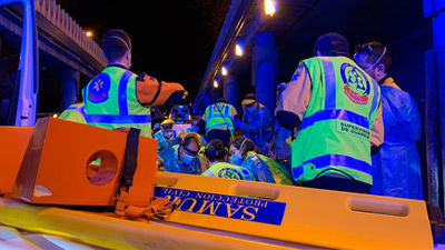 Dos heridos muy graves por un accidente de moto en el túnel de María de Molina