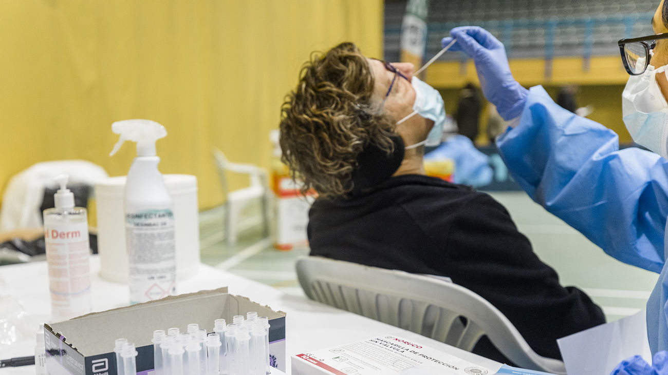 Realización de test de antígenos en Cercedilla