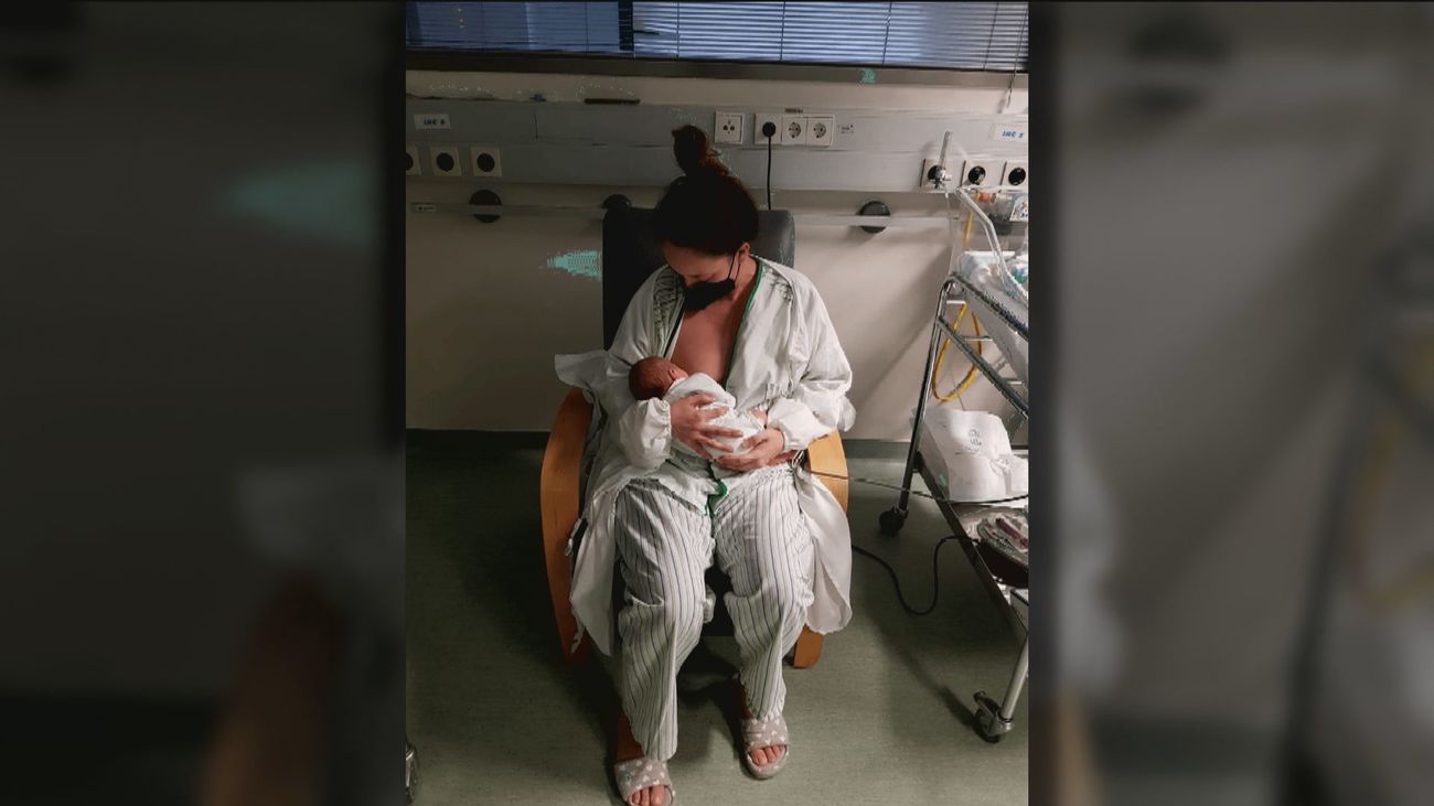 Conoció a su bebé 13 días después de nacer al tener que ser intubada por coronavirus tras la cesárea