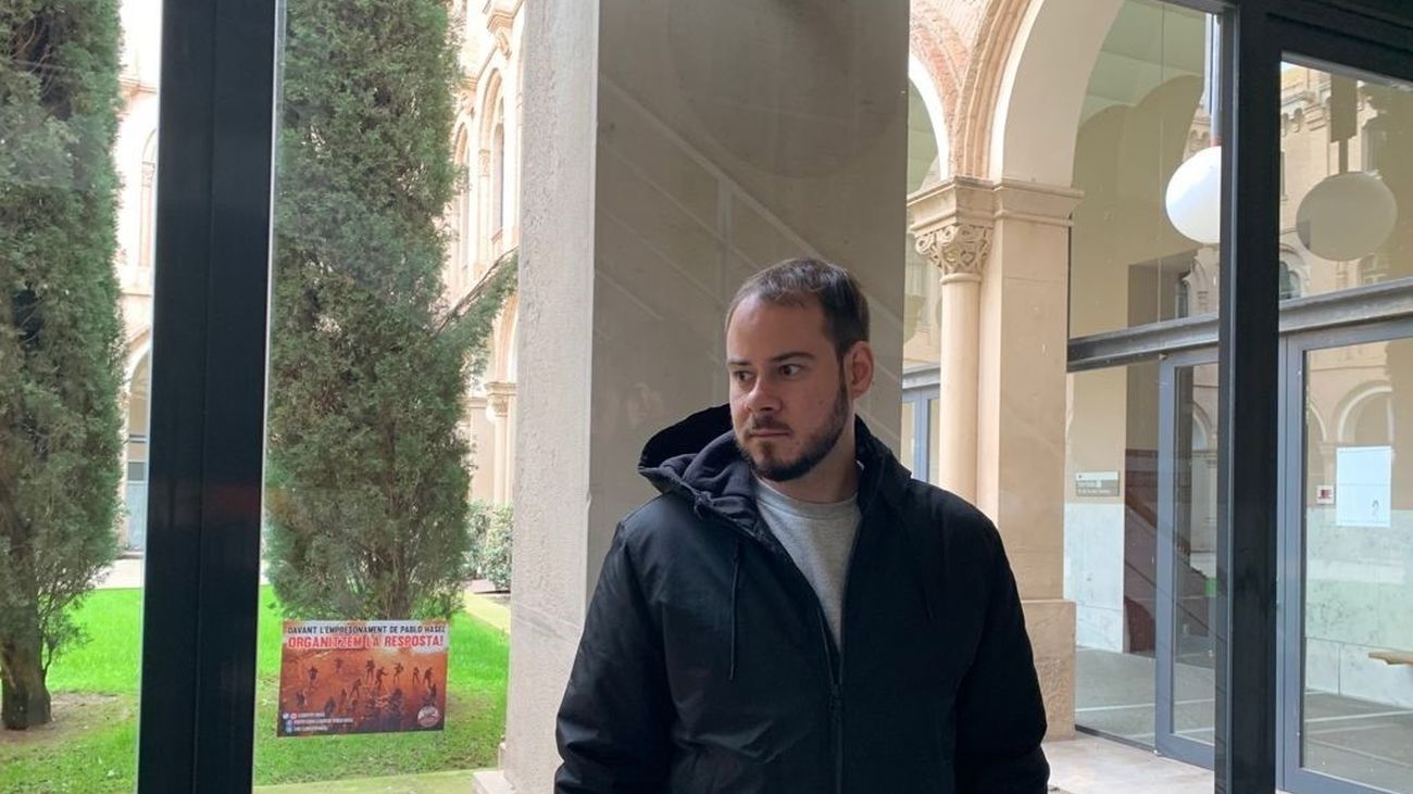 El rapero Pablo Hasel se 'atrinchera' en la Universidad de Lleida