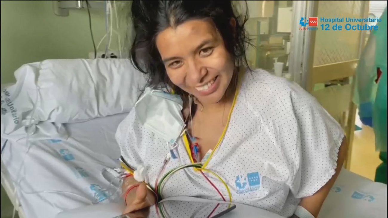 Vilma despierta de la sedación por Covid y conoce a su bebé en una videollamada