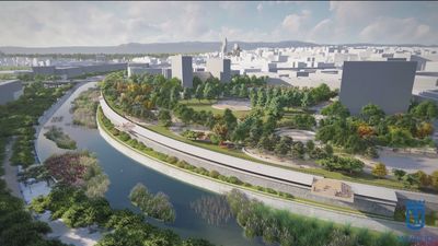 El entorno del Calderón tendrá un jardín sobre la M-30 que se cubrirá y no se soterrará