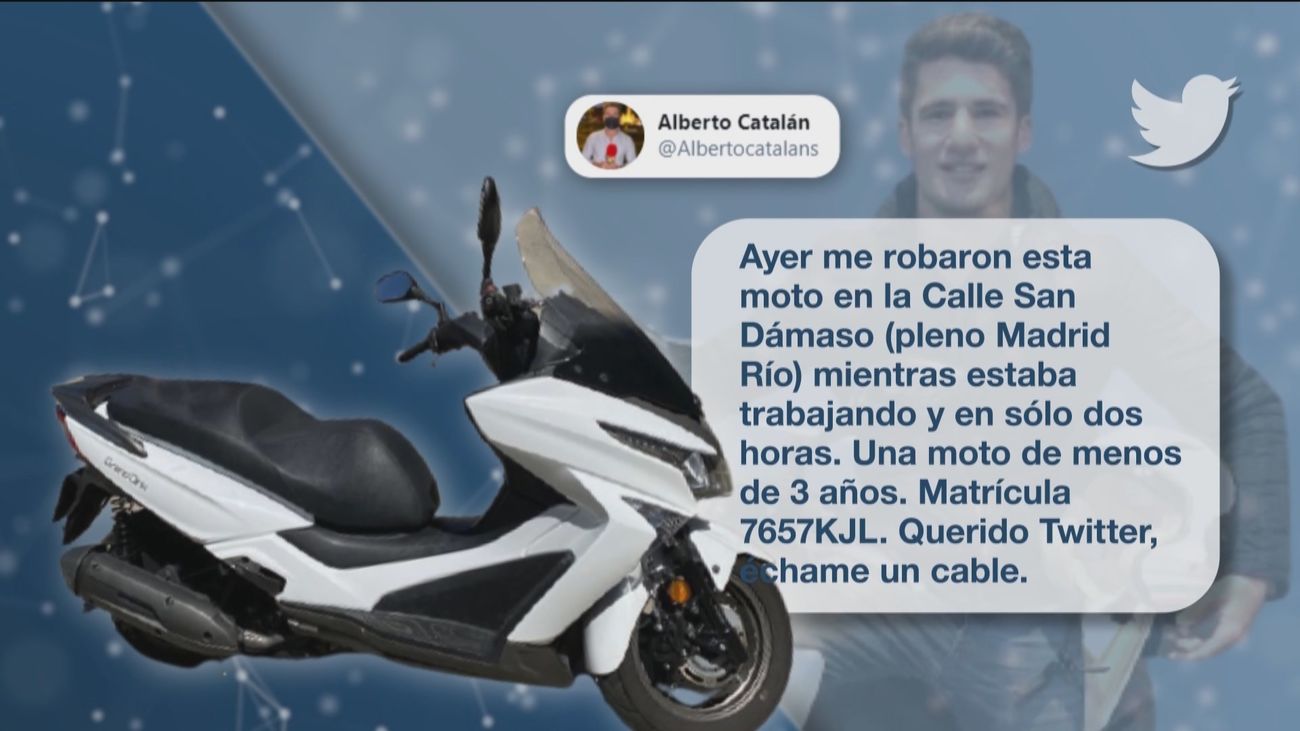 Nuestro compañero Alberto se hace viral al pedir ayudar para encontrar su moto robada
