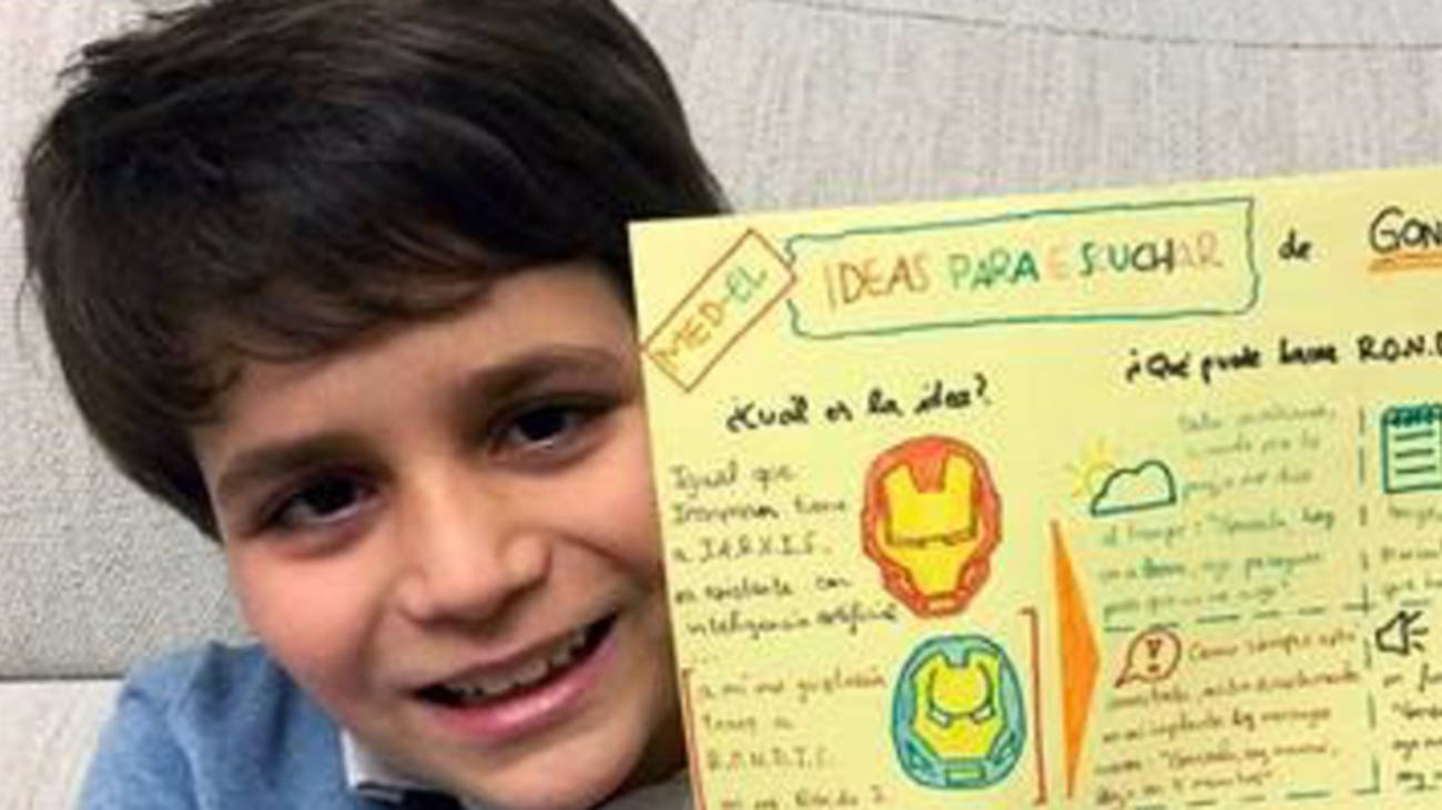 Gonzalo, un niño madrileño y también superhéroe con ideas contra la pérdida auditiva