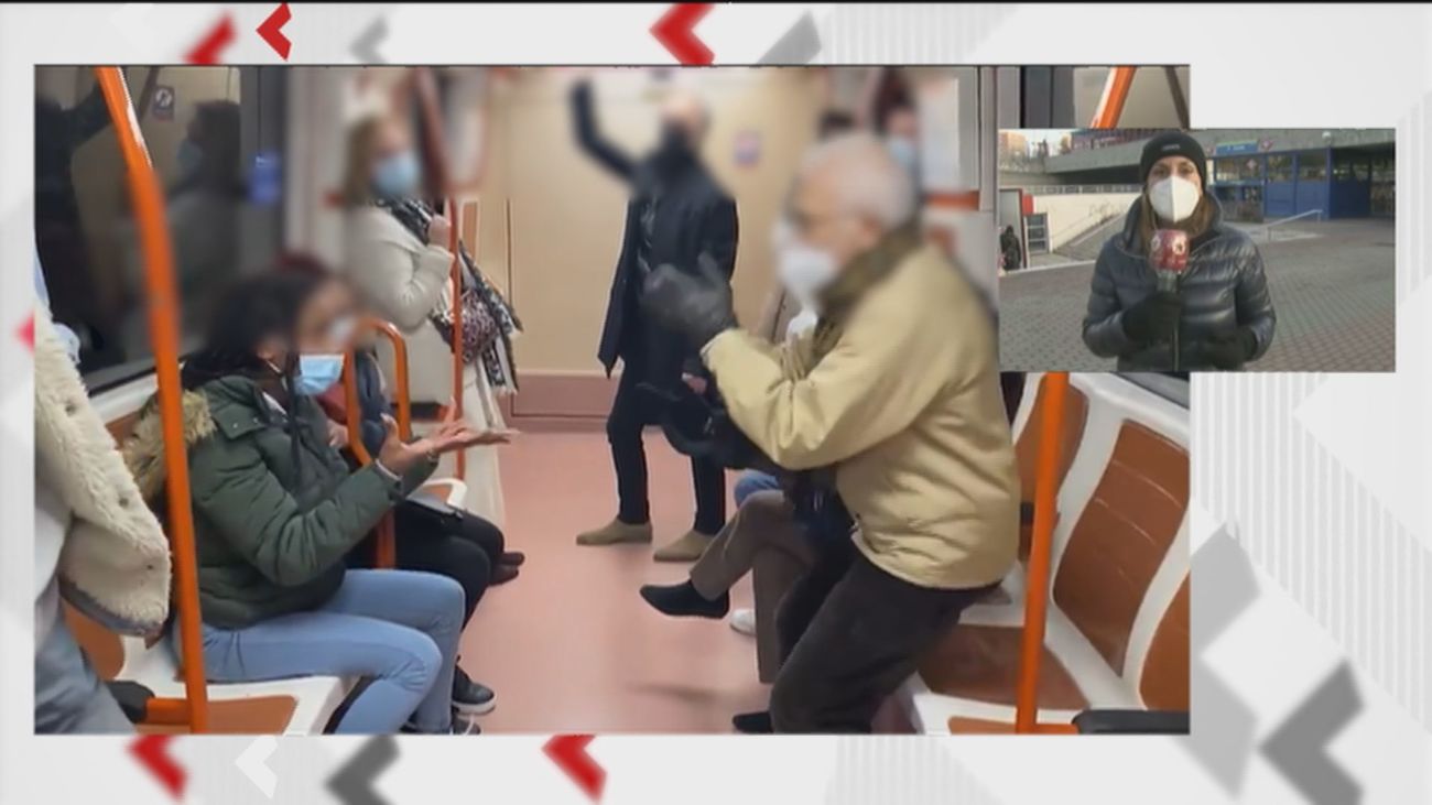 Hasta diez casos al día en el metro de Madrid de enfrentamientos por el mal uso de la mascarilla