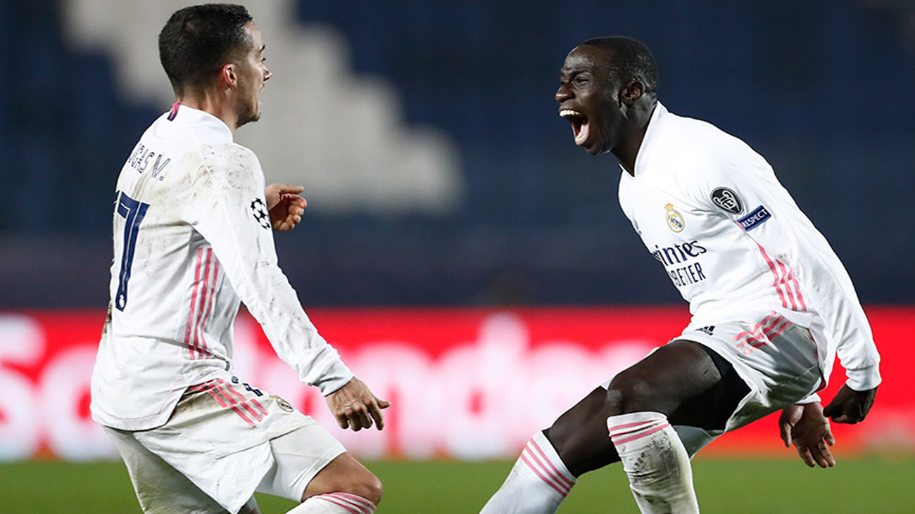 0-1. Mendy da la victoria al Real Madrid ante un Atalanta con diez jugadores