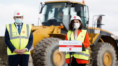 Ayuso presenta el proyecto del Palacio de Justicia de Valdemoro, cuyas obras finalizarán en 2023