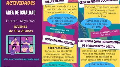 Talleres de Igualdad en Móstoles para jóvenes de hasta 25 años