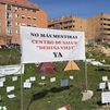 Decenas de personas "acampan" en Sanse para pedir un nuevo centro de salud en la Dehesa Vieja