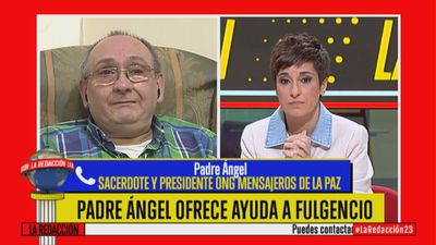 El Padre Ángel ofrece ayuda de Mensajeros de la Paz para Fulgencio tras verlo en 'La Redacción'