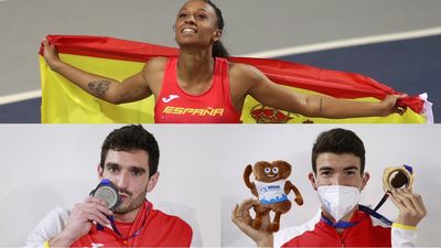 Peleteiro, plata en triple, Ureña en heptatlón y Mechaal bronce en 3.000